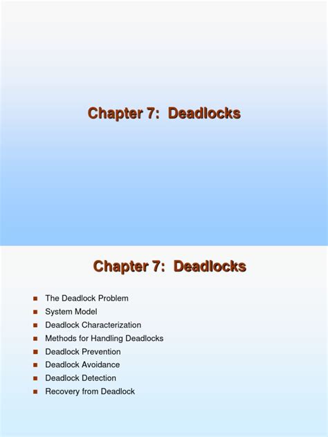 7 Deadlocks Pdf Mathematical Concepts Operating System Technology