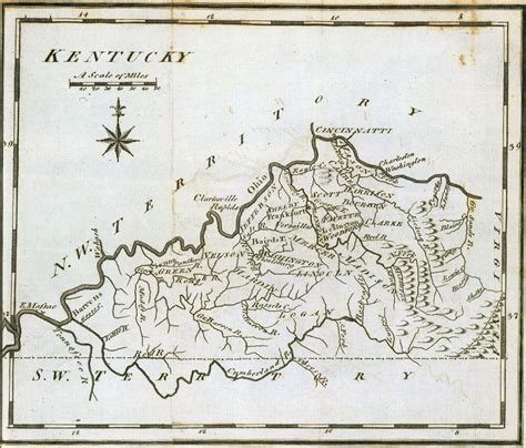 1795 Map Of Kentucky Map Vintage World Maps Kentucky