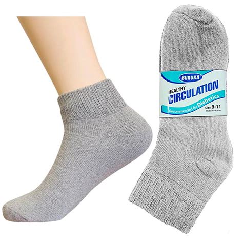 Alltopbargains 3 Pair Diabetic Ankle Circulatory Socks Health Support