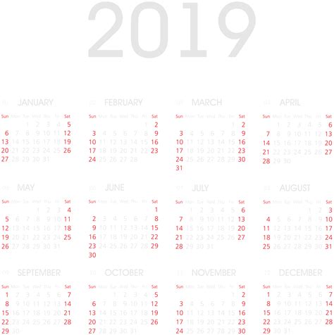 2019 White Calendar Png Transparent Image Gallery Yopriceville High