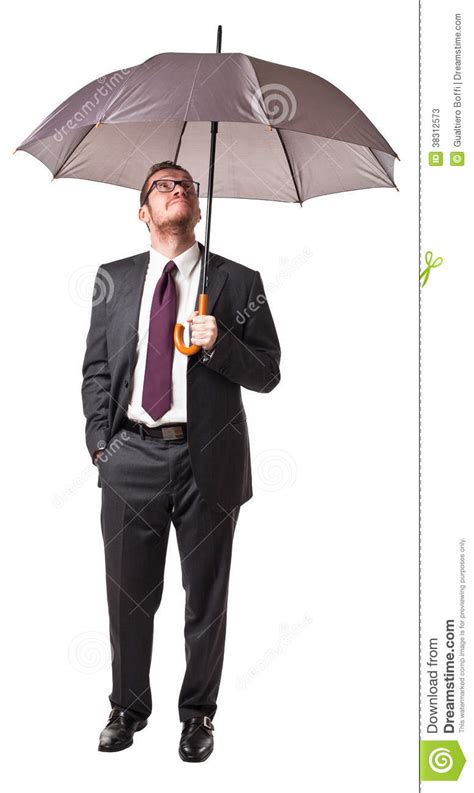 Businessman With Umbrella Stock Image Image Of Standing 38312573