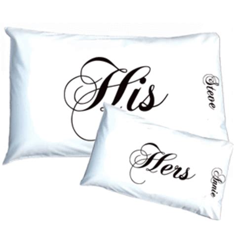 Personalised His And Hers Pillowcases The T Experience