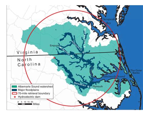 Map Of The Area Of Interest Centered On The Albemarle Sound Watershed