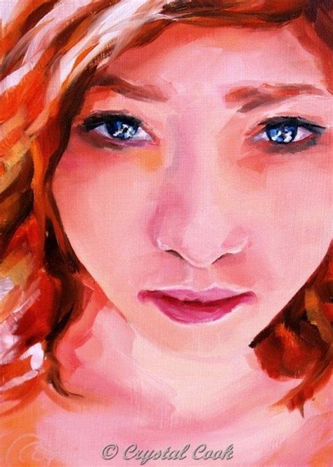 Oil Portrait Original Painting Beautiful Woman By Crystalcookart Art