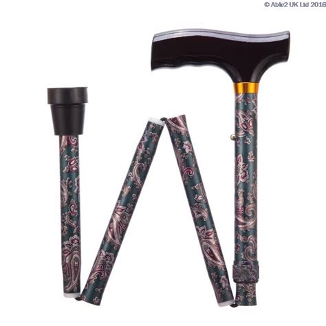 Folding Adjustable Walking Sticks Paisley 33 37 Easy Living