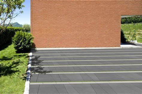 Concrete paving slab - ECOSOLID - Modern Line - pedestrian / drive-over