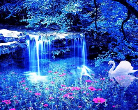 Waterfall Magical Beautiful 3d Wallpaper