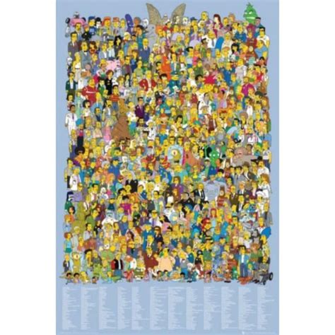 Les Simpson Poster Tous Personnages 2012 91 Achat Vente Affiche Poster Soldes
