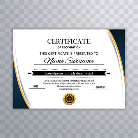 Certificate Of Appreciation Template Design Vector Illustration 245799