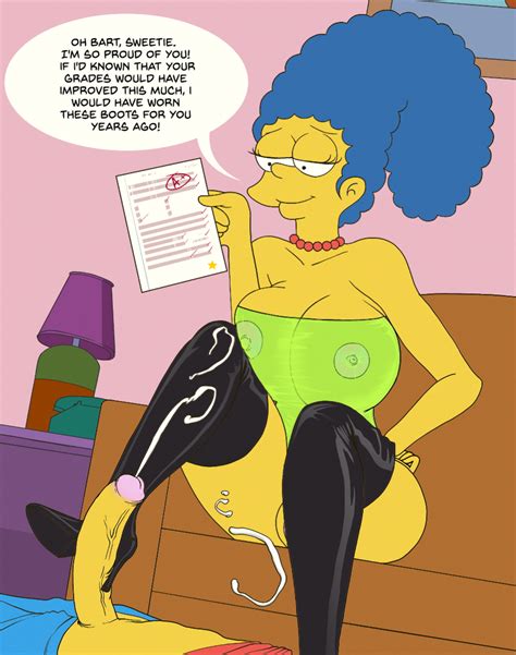 Rule 34 Bart Simpson Big Breasts Bimbo Bootjob Boots Breasts Cleavage English Feet Femdom