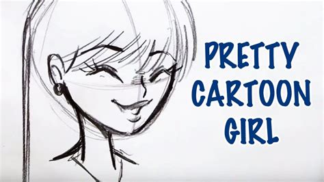 How To Draw A Pretty Cartoon Girl Youtube