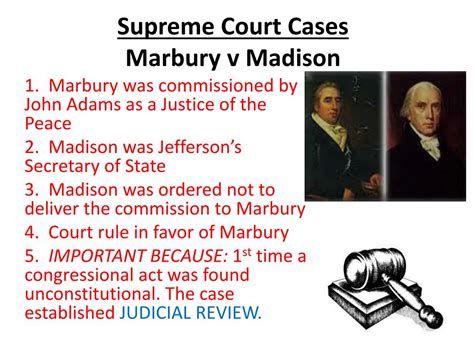 ppt supreme court cases marbury v madison powerpoint presentation free download id 2490483