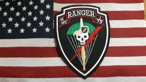 Us Army Hhc 1st Bn 75th Ranger Regiment Pocket Patch Tan Beret Me Army
