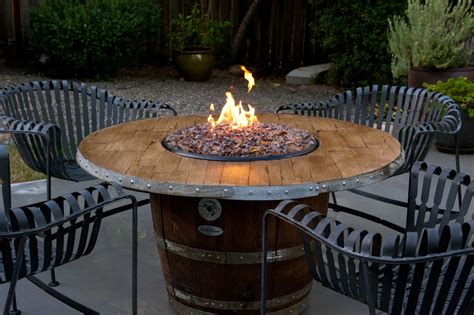 Diy Wine Barrel Propane Fire Pit How To Build Wine Barrrel Fire Pit