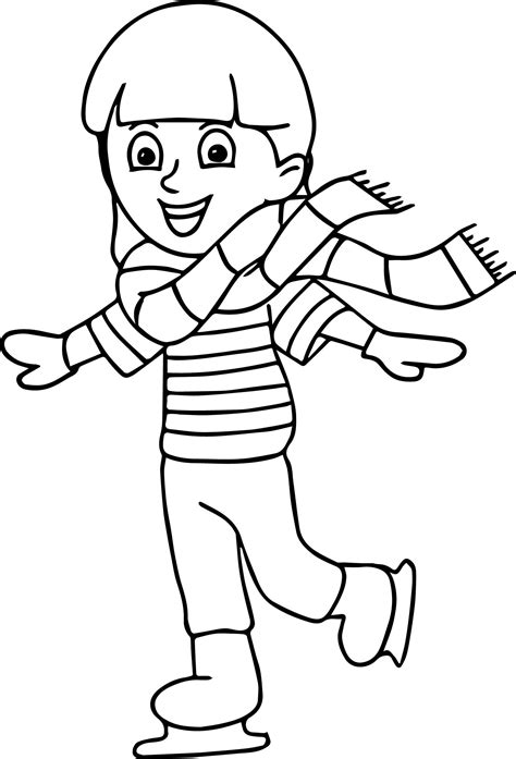 Select one of 1000 printable coloring pages of the category kids. Ice Skating Drawing at GetDrawings | Free download