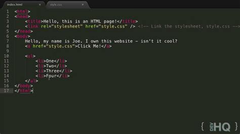 Html And Css Tutorial 4 Hyperlinks And Lists Youtube
