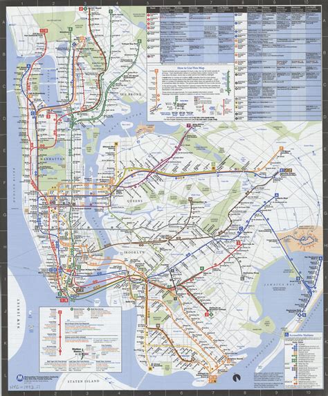 Nyc Subway Map June 1993 Français Español Deutsch Italiano