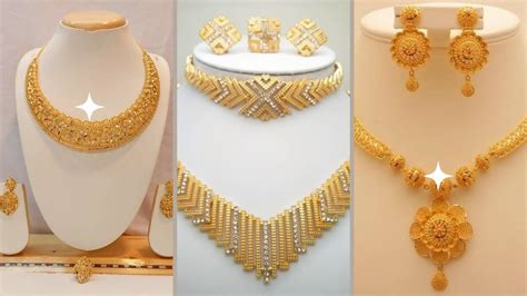 Gold Necklace Designs Latest Gold Jewellery 2022 Gold Set Designs