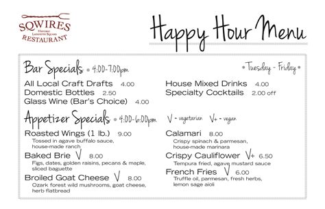 Happy Hour Bar Menu Ideas Happy Hour Menu Yaniholas