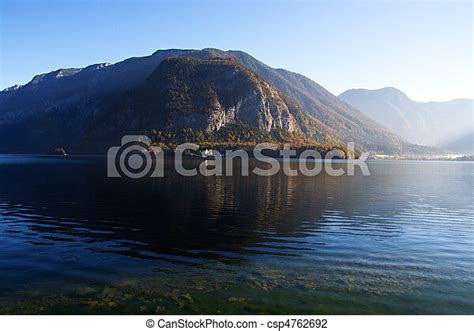 Mountain Lake In Austria Hallstattersee Canstock