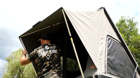 camp king industries roof top tent instructional video youtube