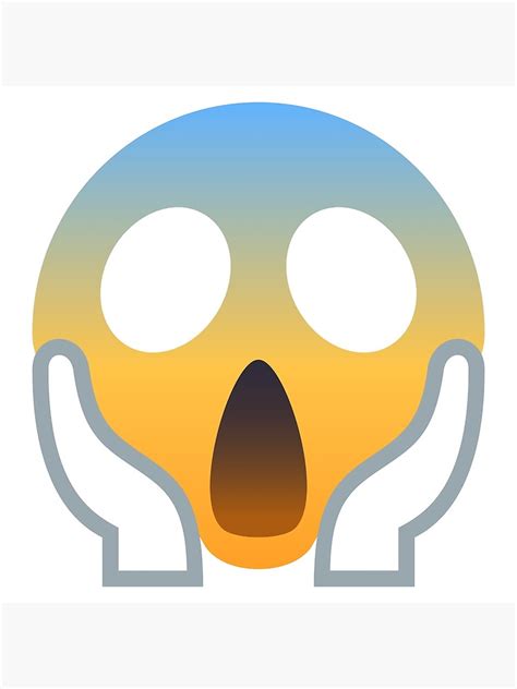 Joypixels Face Screaming In Fear Emoji Canvas Print For Sale By