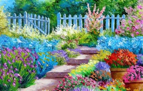Gambar taman bunga yang indah | taman indah, taman, bunga. Cara Menggambar Taman Bunga Yang Indah | Semburat Warna