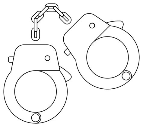 Handcuffs Coloring Page ColouringPages