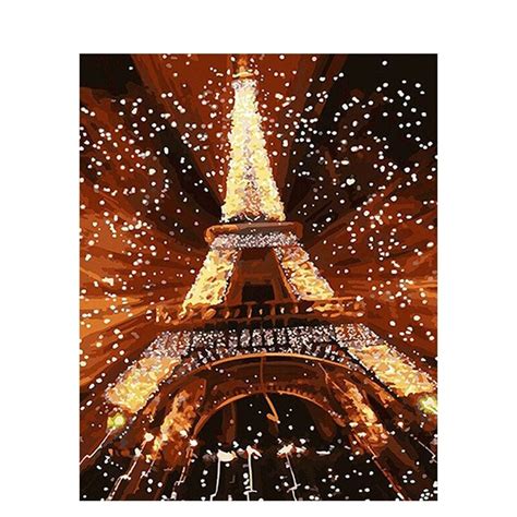 Eiffel Tower Paris Paint By Number Kit Diy Painting Kit Etsy