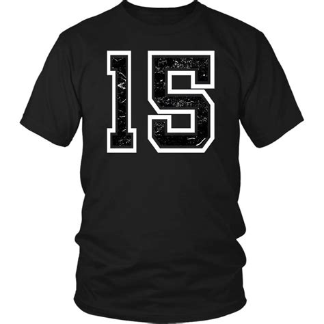 15th Birthday Long Sleeve T Shirt Number 15 T Shirt Shirts Mens Tops