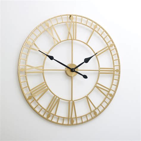 Large Gold Skeleton Wall Clock Melody Maison