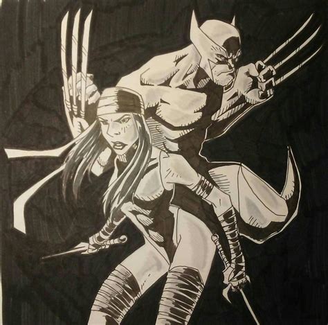 Elektra And Wolverine By Aarondockery On Deviantart