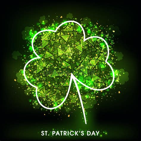 Abstract Shamrock Leaf For St Patrick S Day Stock Illustration