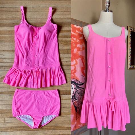 Vintage 60s Hot Bubblegum Pink Catalina Bathing Suit Gem