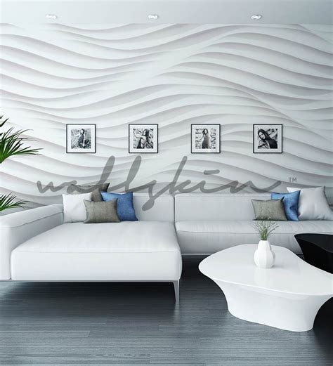 Buy Wallskin Artistic Wavy Illusion Gray Pvc Wallpaper Online Pattern