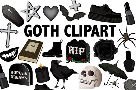 Goth Clipart (240404) | Illustrations | Design Bundles
