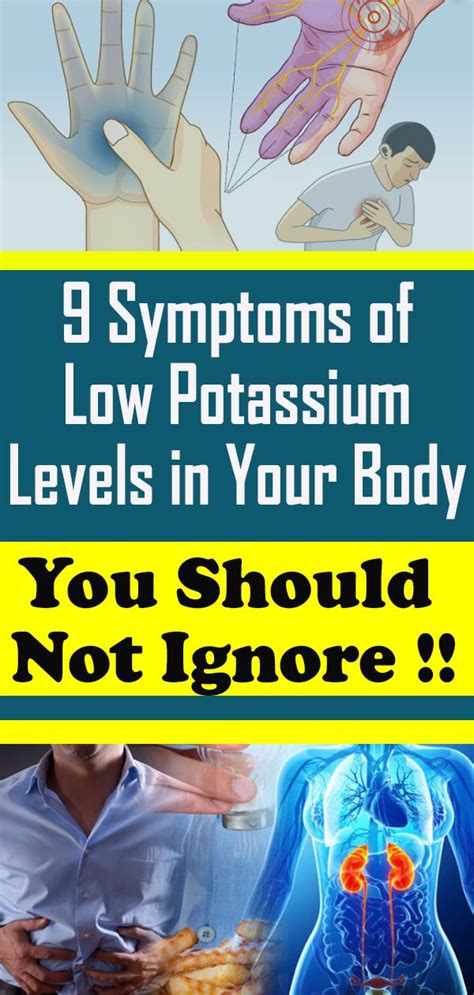 9 symptoms of low potassium levels in your body that you should not ignore low potassium