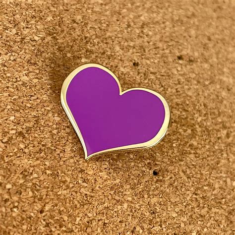 Purple Heart Enamel Pin 1 Kawaii Pins Lapel Pins Etsy