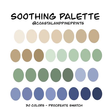 Soothing Color Palette Calming Colors Neutral Colors Etsy