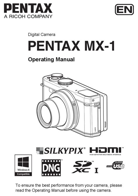 Pentax Mx 1 Operating Manual Pdf Download Manualslib