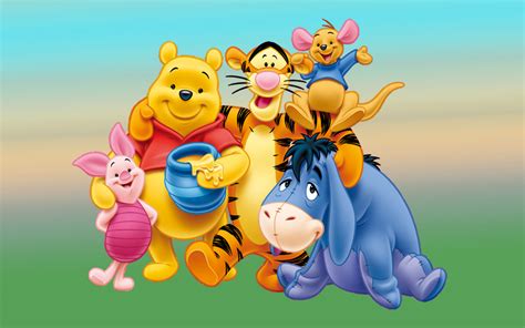 Winnie The Pooh Characters Image Desktop Hd Wallpaper For Mobile Phones