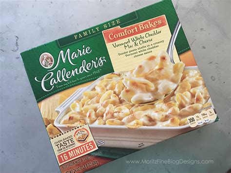 A collection of side by side cooked frozen dinner comparisons where the left is the marketing version of the box and the right is the results of following the microwave cooking instructions. Support our Troops with Marie Callender's Frozen Meals | Moritz Fine Designs