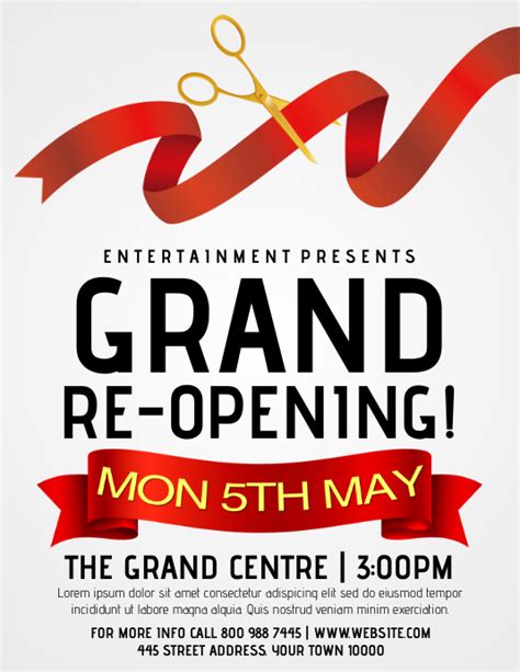 Grand Re Opening Postermywall