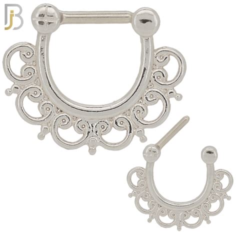 316 Stainless Steel Septum Clicker Nose Rings Body Jewelz
