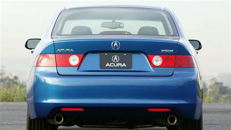 Wallpaper Acura Tsx 2003 Blue Rear View Style Cars Nature