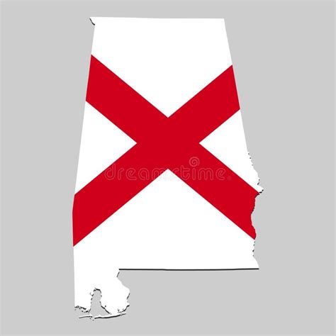 Alabama Patriotic Map Illustration Stock Vector Illustration Of Heart