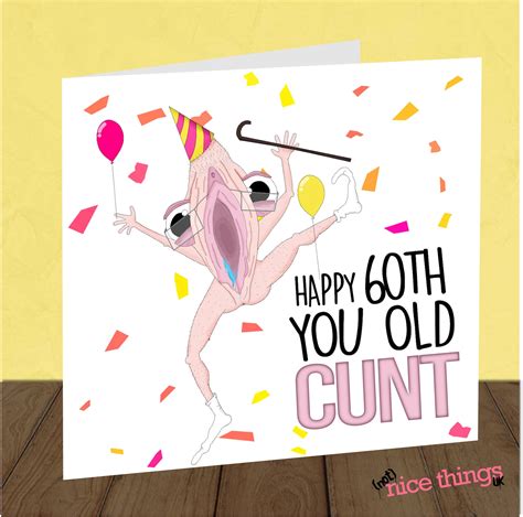 Old C Rude 60th Birthday Card Funny 60th Cards For Him For Etsy