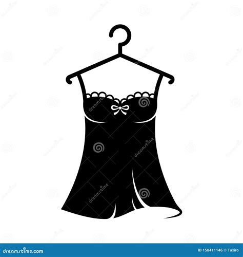 Women Nightgown Lace Stock Vector Illustration Of Underwear 158411146