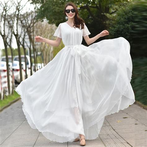 Simple White Flowy Dress Dresses Images 2022