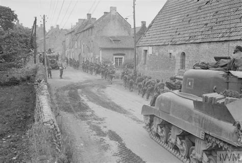 Infantry Of 50th Division And Sherman Tanks Of 44th Rtr 4th Armoured